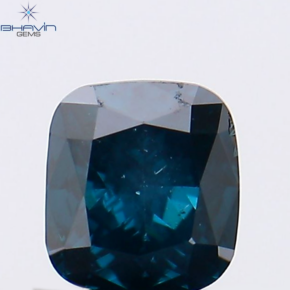 0.28 CT Cushion Shape Natural Diamond Blue Color SI1 Clarity (3.82 MM)