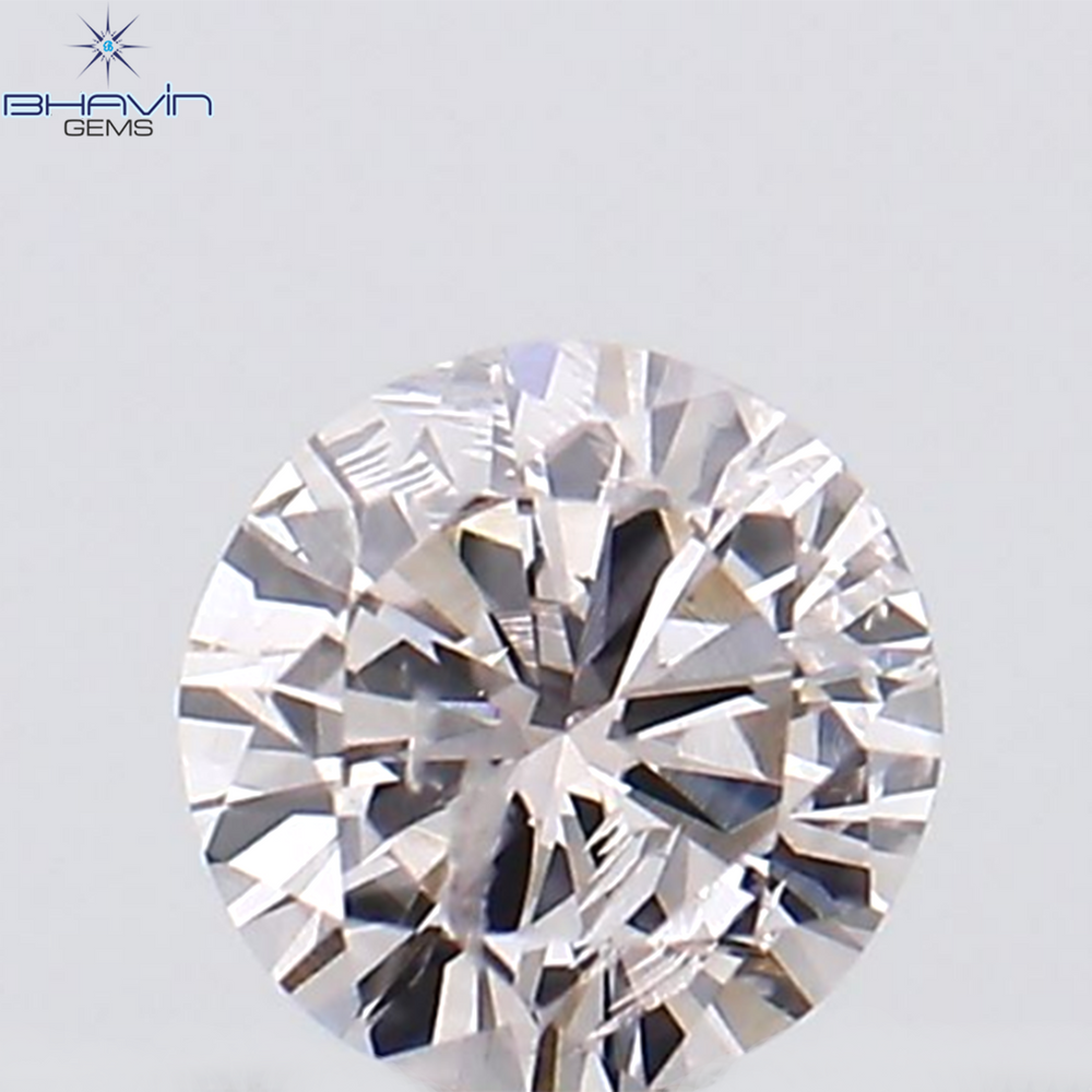 0.09 CT ラウンド シェイプ ナチュラル ダイヤモンド ピンク カラー SI2 クラリティ (2.96 MM)