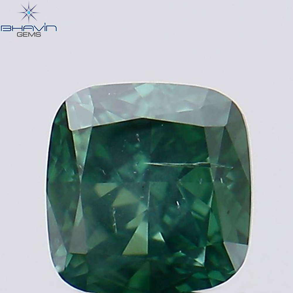 0.30 CT Cushion Shape Natural Diamond Blue Color SI1 Clarity (3.73 MM)
