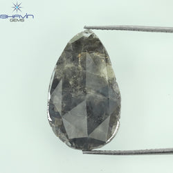 5.29 CT ペア スライス シェイプ ナチュラル ダイヤモンド グレー カラー I3 クラリティ (22.00 MM)