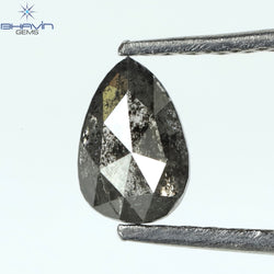 0.42 CT Pear Shape Natural Loose Diamond Salt And Pepper Color I3 Clarity (5.62 MM)