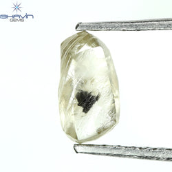 0.79 CT Rough Shape Natural Diamond Brown Color I1 Clarity (6.94 MM)