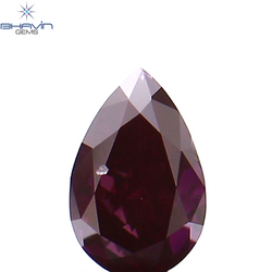 0.22 CT Pear Shape Natural Diamond Enhanced Pink Color VS2 Clarity (4.83 MM)