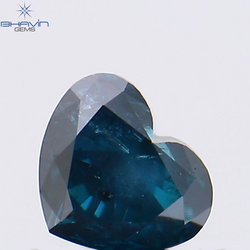 0.29 CT Heart Shape Natural Diamond Blue Color SI2 Clarity (4.22 MM)