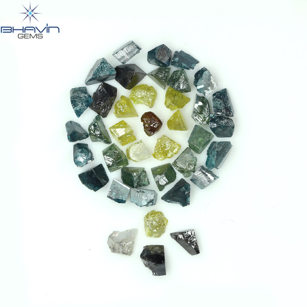 8.43 CT/40 PCS Mix Color Rough Diamond Natural loose Diamond I3 Clarity (4.87 MM)