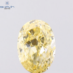 0.20 CT Oval Shape Natural Diamond Orange Color SI1 Clarity (4.24 MM)