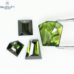0.53 CT/4 Pcs, Mix Diamond, Green Color, SI2 Clarity