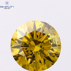 1.02 CT Round Shape Natural Diamond Orange Brown Color SI2 Clarity (6.33 MM)
