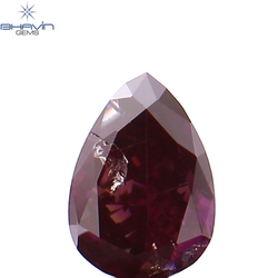 0.22 CT Pear Shape Natural Diamond Pink Color I1 Clarity (4.67 MM)