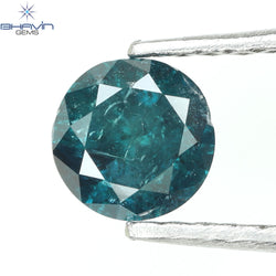 0.54 CT Round Diamond Natural Loose Diamond Blue Color I3 Clarity (5.00 MM)
