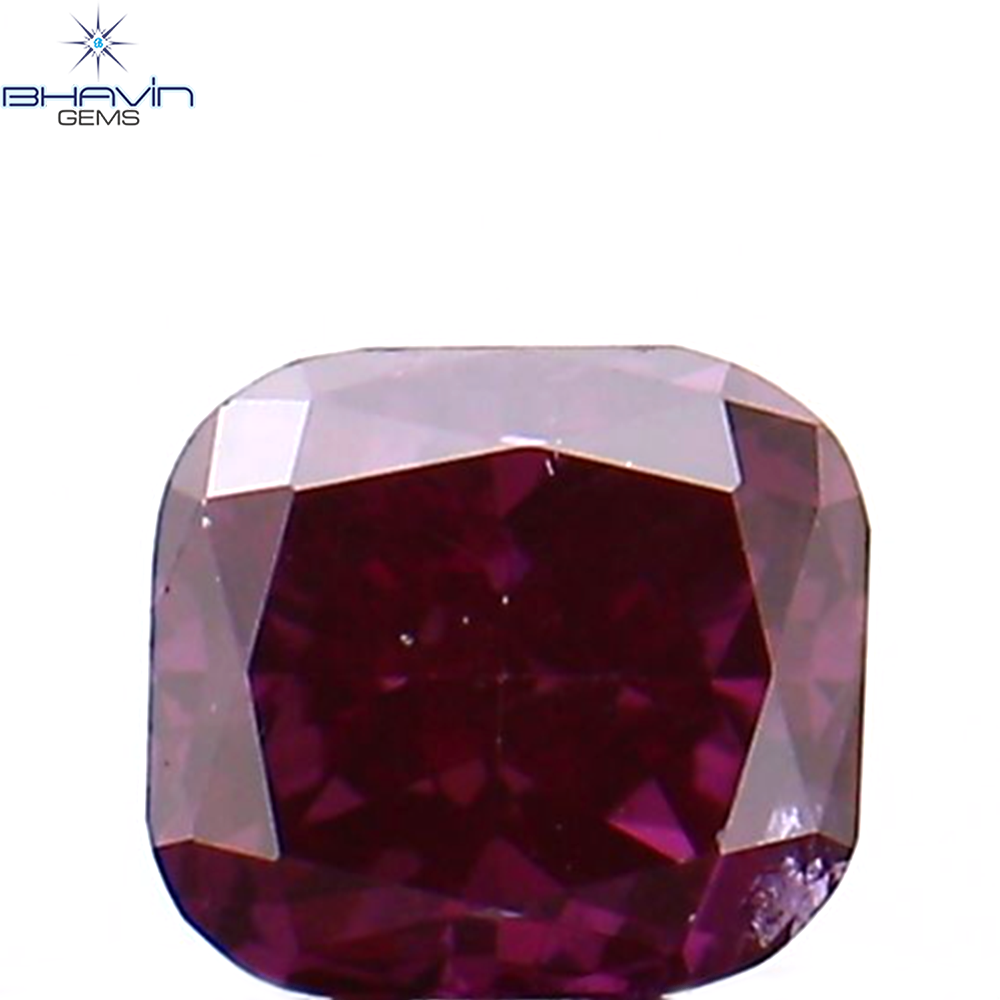 0.12 CT クッション シェイプ ナチュラル ルース ダイヤモンド エンハンスト ピンク カラー SI2 クラリティ (2.85 MM)