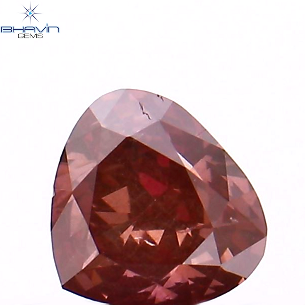 0.27 CT ハートシェイプ エンハンスト ピンク カラー ナチュラル ルース ダイヤモンド SI1 クラリティ (4.20 MM)