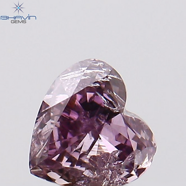 0.21 CT Heart Shape Natural Diamond Pink Color SI2 Clarity (3.88 MM)