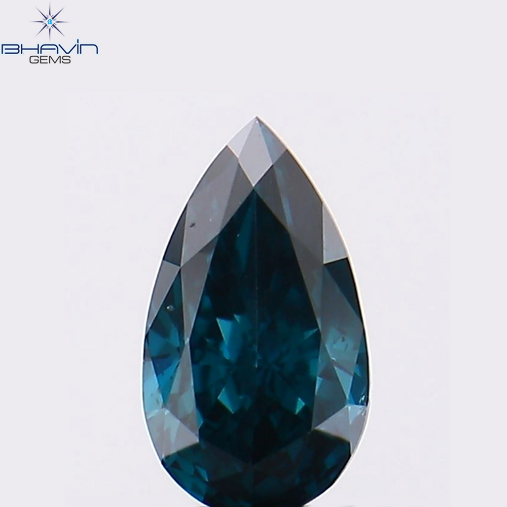 0.29 Pear Shape Natural Diamond Blue Color VS2 Clarity (5.73 MM)