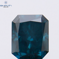 0.30 CT Radiant Shape Natural Diamond Blue Color VS2 Clarity (4.04 MM)