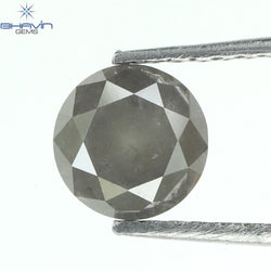 1.07 CT Round Shape Natural Loose Diamond Gray Color I3 Clarity (5.89 MM)