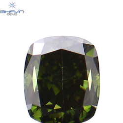 0.27 CT Cushion Shape Natural Loose Diamond Green Color VS1 Clarity (3.77 MM)
