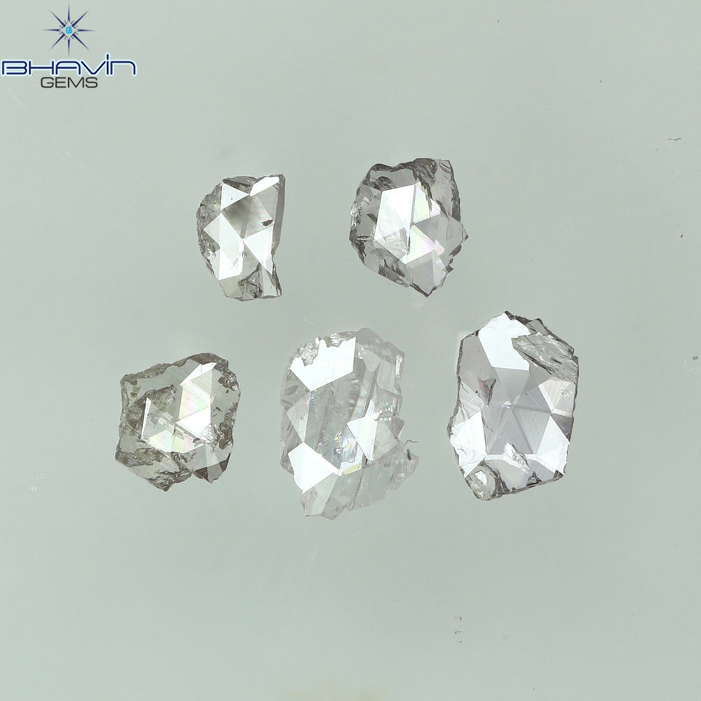 0.39 CT/5 Pcs Rosecut Polki Shape Natural Diamond Pink Color I2 Clarity (4.84 MM)
