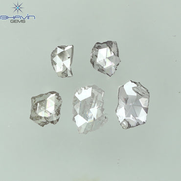 0.39 CT/5 Pcs Rosecut Polki Shape Natural Diamond Pink Color I2 Clarity (4.84 MM)