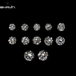 0.66 CT/12 Pcs Round Shape Natural Loose Diamond White Color VS2 Clarity (3.00 MM)