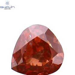 0.22 CT Heart Shape Enhanced Pink Color Natural Loose Diamond SI1 Clarity (3.60 MM)