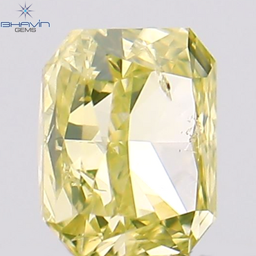 0.22 CT Radiant Shape Natural Diamond Orange Yellow Color SI1 Clarity (3.52 MM)