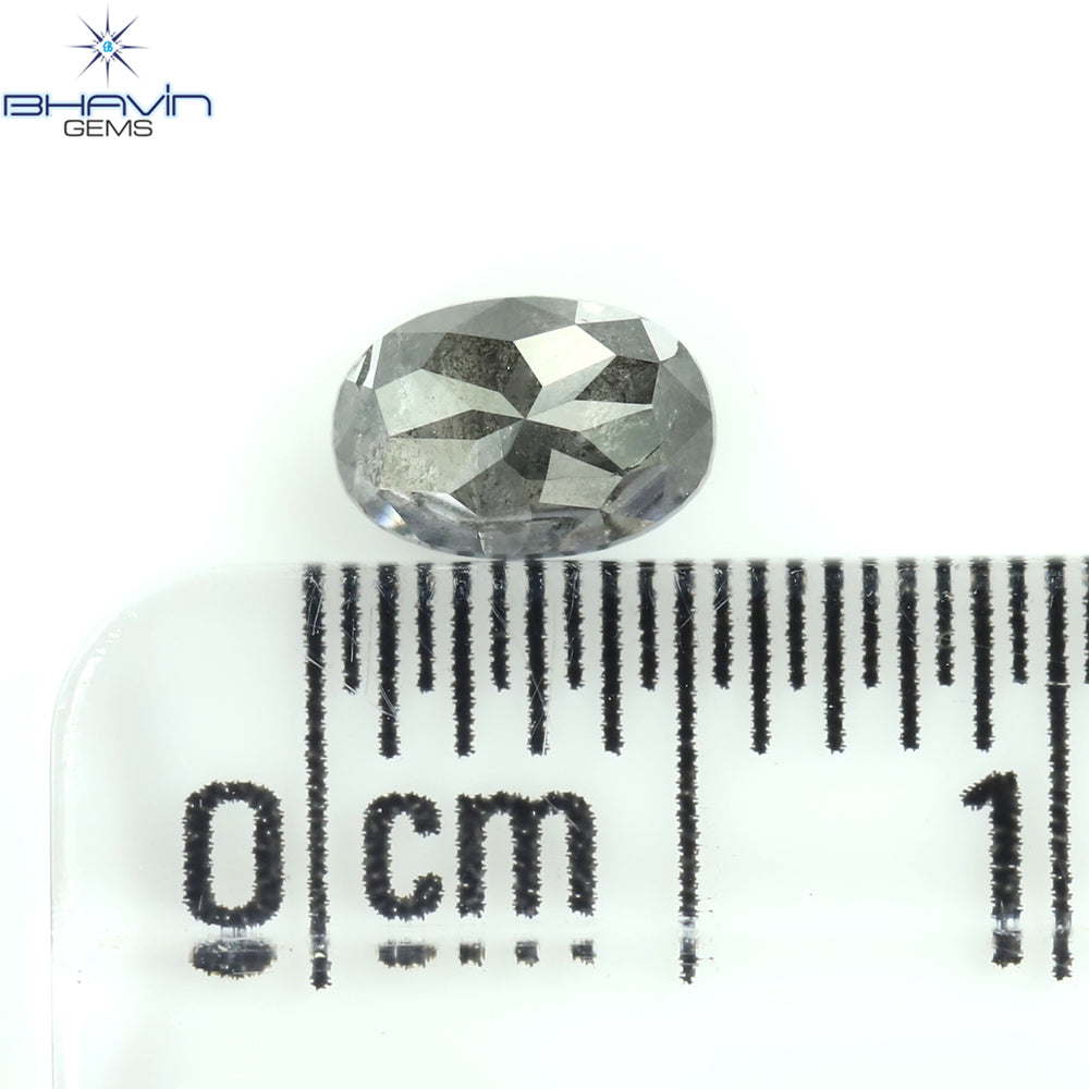 0.43 CT Oval Shape Natural Diamond Salt And Papper Color I3 Clarity (5.18 MM)
