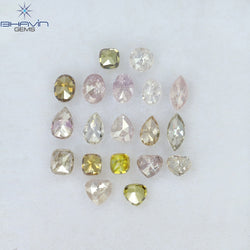 2.50 CT/19 Pcs Mix Shape Natural Diamond Pink Color I2 Clarity (4.75 MM)