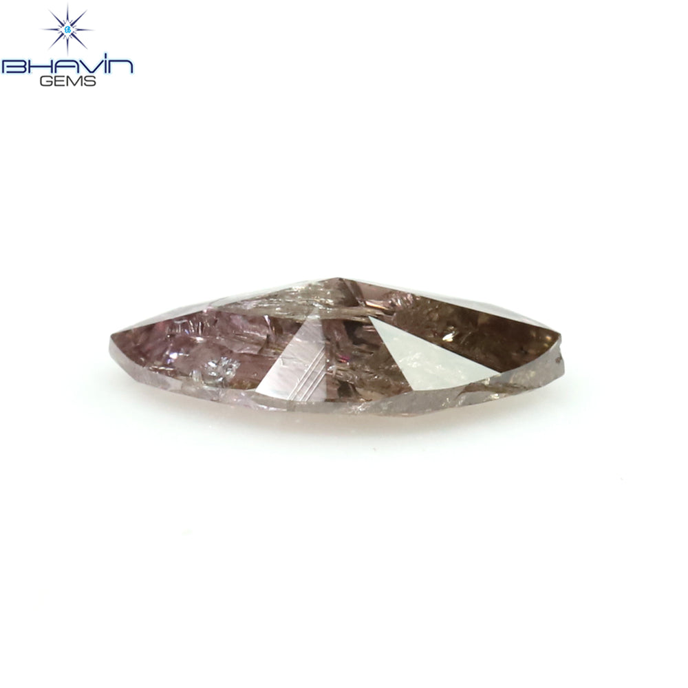 0.26 CT Marquise Shape Natural Diamond Pink Color I3 Clarity (6.50 MM)