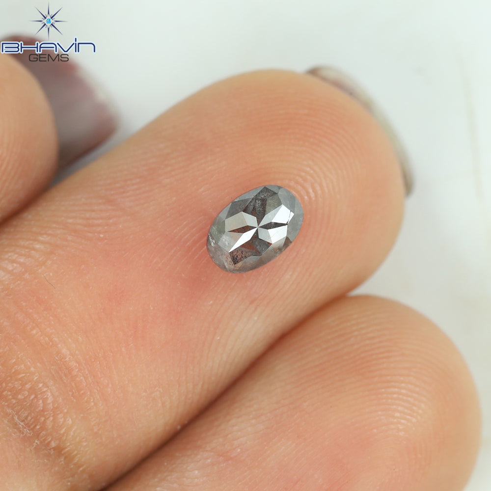 0.43 CT Oval Shape Natural Diamond Salt And Papper Color I3 Clarity (5.18 MM)