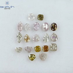 2.50 CT/19 Pcs Mix Shape Natural Diamond Pink Color I2 Clarity (4.75 MM)