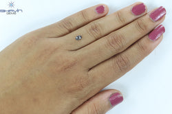 0.43 CT Oval Shape Natural Diamond Salt And Papper Color I3 Clarity (5.18 MM)