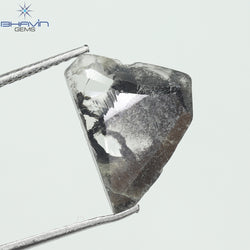 2.08 CT Slice Shape Natural Diamond Salt And Pepper Color I3 Clarity (12.60 MM)