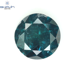 0.54 CT Round Diamond Natural Loose Diamond Blue Color I3 Clarity (5.00 MM)