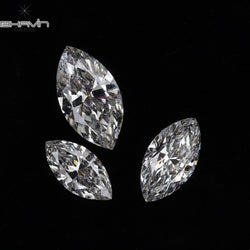 0.26 CT/3 PCS Marquise Shape Natural Diamond White Color SI Clarity (4.97 MM)