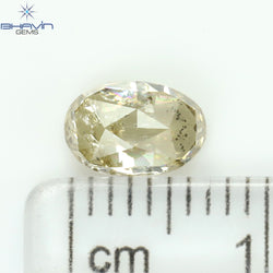 1.01 CT Oval Shape Natural Diamond Brown Color I2 Clarity (7.26 MM)