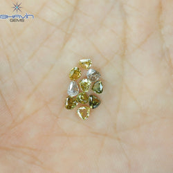 1.30 CT/10 Pcs Heart Shape Natural Diamond Mix Color SI2 Clarity (3.26 MM)