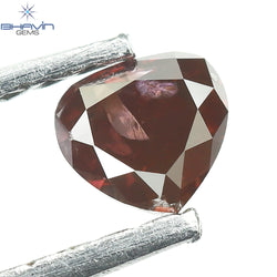 0.22 CT, Heart Diamond, Pink Color,  Heart Cut, Clarity I1