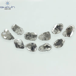 5.60 CT/10 Pcs Slice Diamond Salt And Pepper Color Clarity I3 (10.17 MM)