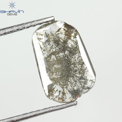 0.74 CT Slice Shape Natural Diamond Salt And Pepper Color I3 Clarity (11.23 MM)