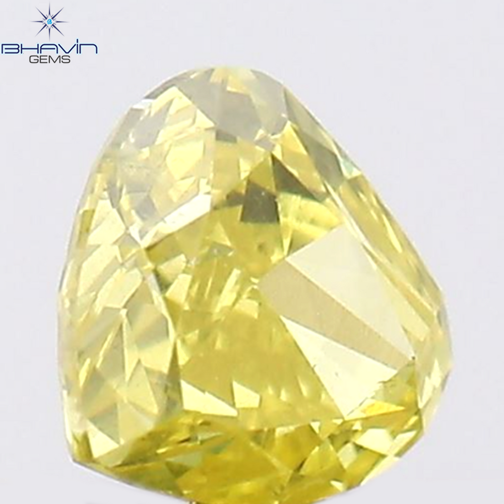 0.09 CT Heart Shape Natural Diamond Yellow Color VS1 Clarity (2.83 MM)