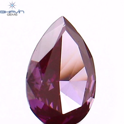 0.08 CT Pear Shape Natural Diamond Enhanced Pink Color VS1 Clarity (3.56 MM)