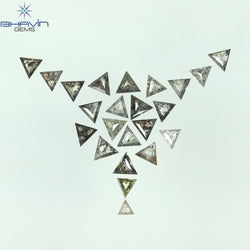 2.84 CT/45 Pcs Triangle Shape Natural Loose Diamond Salt And Pepper Color I3 Clarity (2.80 MM)