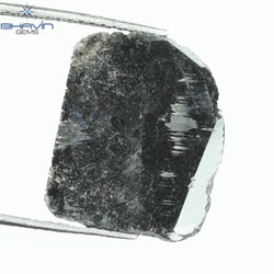 3.18 CT Slice Shape Natural Diamond Black Color I3 Clarity (15.95 MM)