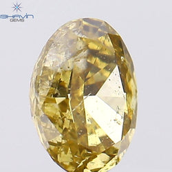0.39 CT Oval Shape Natural Diamond Orange Color I1 Clarity (5.19 MM)