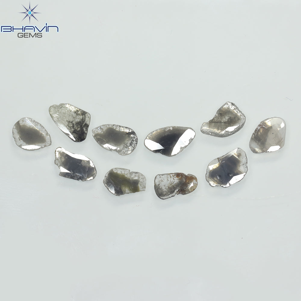 3.94 CT Slice Diamond Salt And Pepper Color Clarity I3 (9.64 MM)