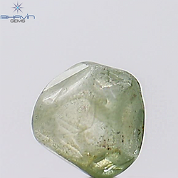 0.91 CT, Rough Shape, Natural Diamond, Greenish Blue Color, VS2 Clarity (5.03 MM)
