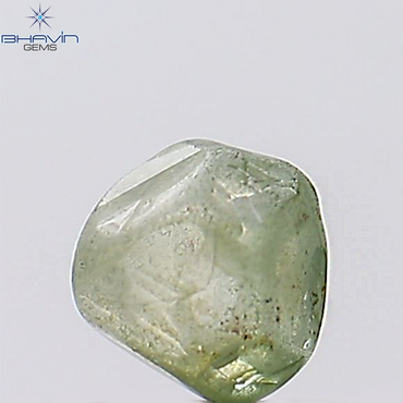 0.91 CT, Rough Shape, Natural Diamond, Greenish Blue Color, VS2 Clarity (5.03 MM)