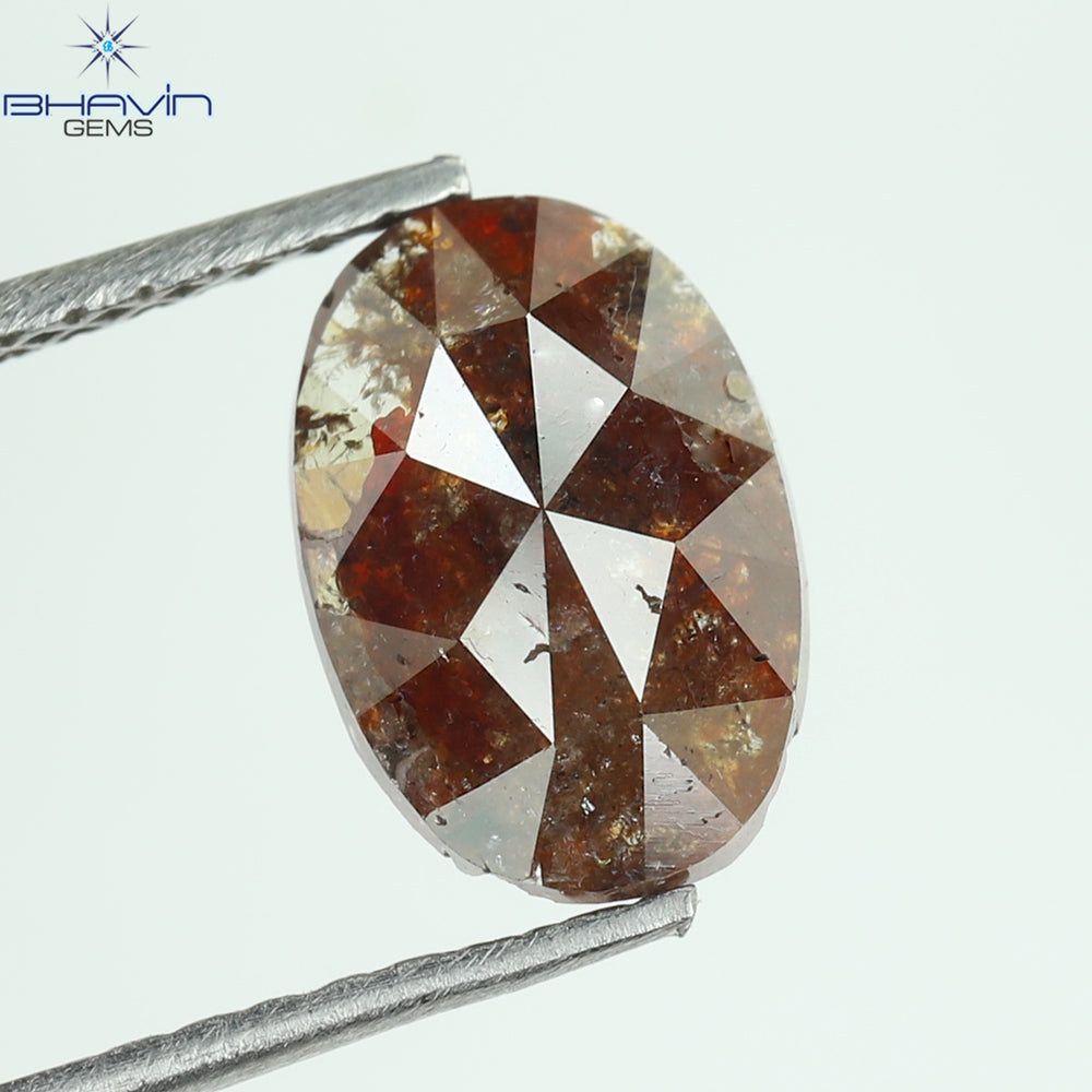 1.45 CT Oval Shape Natural Loose Diamond Brown Color I3 Clarity (9.01 MM)