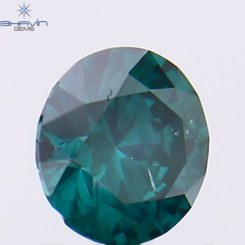 0.30 CT Round Shape Natural Diamond Blue Color SI1 Clarity (4.25 MM)
